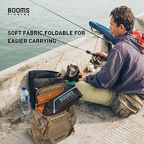 Booms Fishing PB3 4.4ft~5ft Fishing Rod Case, Portable Folded Fishing Pole Case with Durable Two-Way YKK Zippers, 0.6ft/8" Extended Design Fishing Rod Bag, Store Up to 2~3 Fishing Poles, 53"~61"