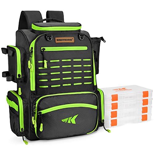 X Strike Fishing Tackle Bag, Fishing Bag Waterproof Fishing Storage Bag  with 4 3600 Tackle Box, Saltwater and Freshwater Tackle Shoulder Bag for