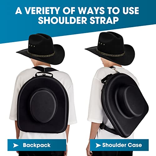 Cowboy Hat Storage Box EVA Hat Travel Case for Women Men Panama