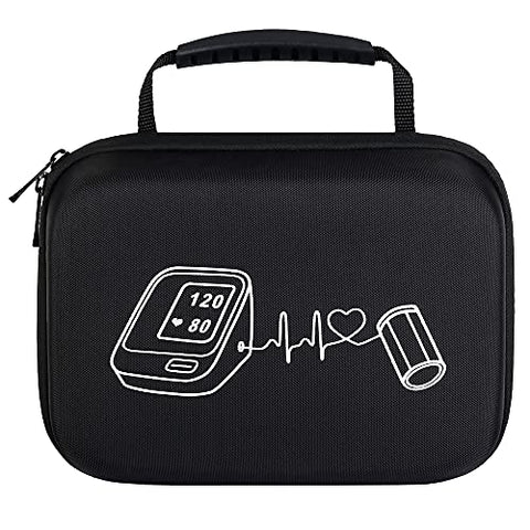 Hard Carrying Case for OMRON Platinum BP5450 OMRON Gold BP5350 OMRON 7 Series BP7350 OMRON 10 Series BP7450 Wireless Blood Pressure Monitor, Extra Room fits Premium Upper Arm Cuff