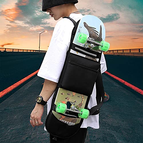 Abscalar Skateboard Backpacks Foldable Skateboard Bags for Men and Boys Red