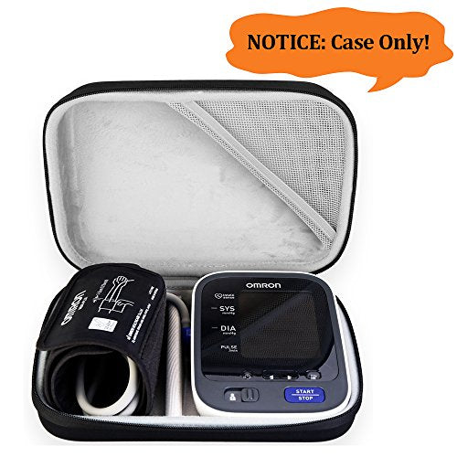 Carrying Case Travel Bag for Omron 5 Series Wireless Upper Arm Blood Pressure Monitor OMRON BP742N Monitor and Cuff, Mesh Pocket for Batteries and Charger, Black