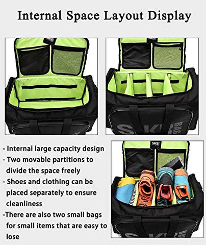 ARTFILIF Sneaker Bag, Gym Bag, Sports Bag, Duffle Bag for Travel, Shoe Bags for Travel, Gym Bag for Women and Men with 3 Adjustable Compartments
