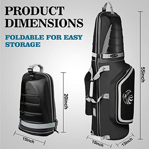 yamato Golf Travel Bag Golf Travel Case With Abs Hard Shell Top Travel Golf Bags For Airlines With Wheels For Golf Clubs Luggage Travel Bags,Great Golf Gift For Golfer