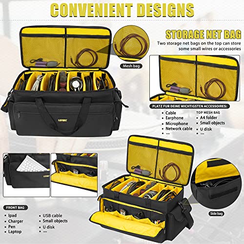 Portable Cable File Case Detachable Padded Bottom Luggage Case