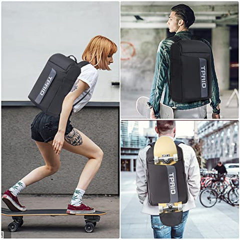 TPAID Skateboard Backpacks With Adjustable Shoulder Strap, Laptop Backpack for Men and Wmen, Street Trend Skate Carry Bags