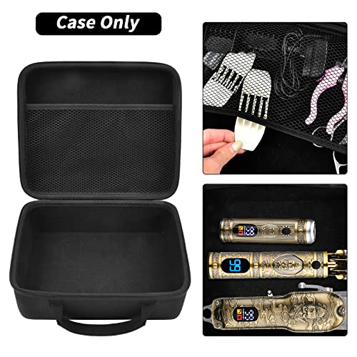 Case Compatible with EHJYO/ for Suttik/ for Karrte Hair Clippers Kit for Men, Trimmer Travel Storage Holder for Professional Cordless T-Blade, Nose Hair, Beard Trimmer Set and Accessories - Bag Only