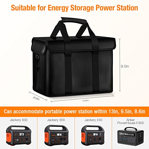 OMBAR Carrying Case Bag for Jackery 500 Portable Power Station Fire-proof, explosion-proof and moisture-proof Camping trip portable Power Station bag