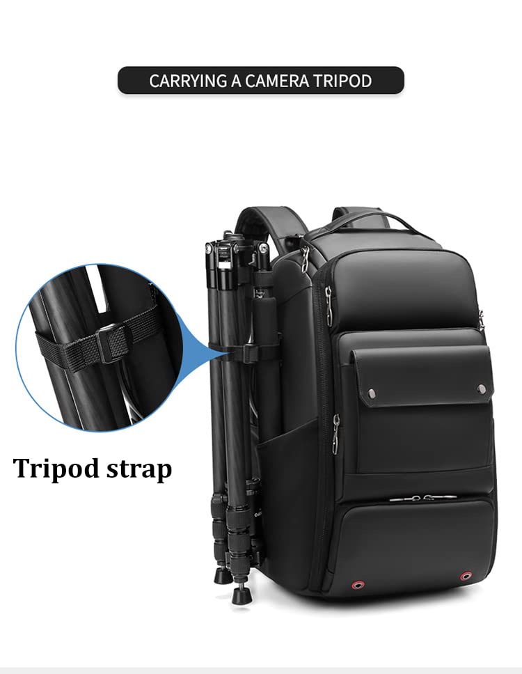 INFEYLAY Men travel Professional camera backpack With tripod bracket, Detachable into a Anti-theft travel 17 inch Laptop Backpack, 40L outdoors business backpack,Applicable to digital SLR camera