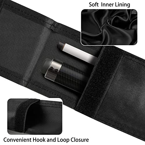 Unoutur Pool Cue Case, Pool Stick Case for 1/2 Billiard Cue Stick Case, 32 Inches Long Snooker Storage Carrying Bag, Black