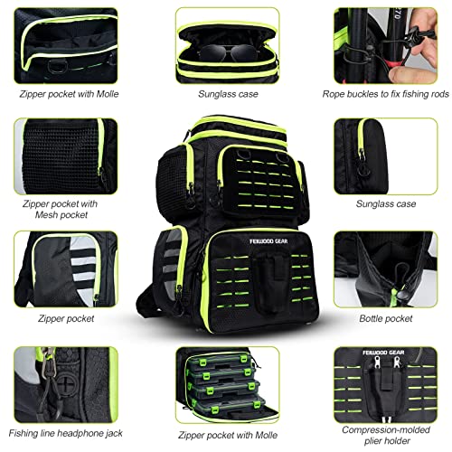 Portable Fishing Rod Reel Bag Fishing Pole Gear Tool Carry Case Carrier Travel  Hard Shell Storage