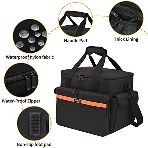 Carrying Case Compatible with Jackery Explorer 500/ECOFLOW River/River Pro/BLUETTI EB3A Portable Power Station, Waterproof Travel Storage Bag with Multiple Pockets for Charging Cable and Accessories(Bag Only)