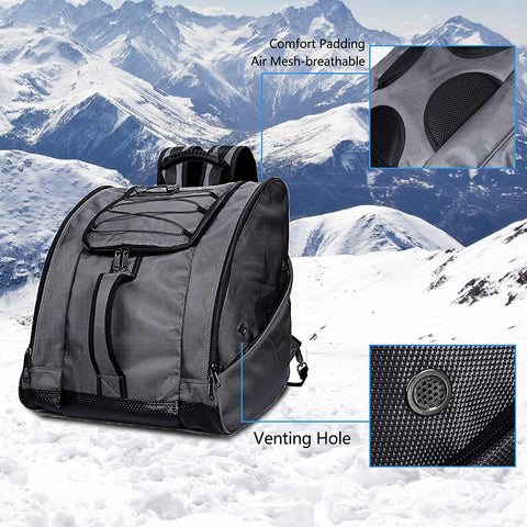 Yumykit Ski Boot Bag - Ski Boots and Snowboard Boots Bag, Excellent for Travel with Waterproof Exterior & Bottom - for Men, Women and Youth