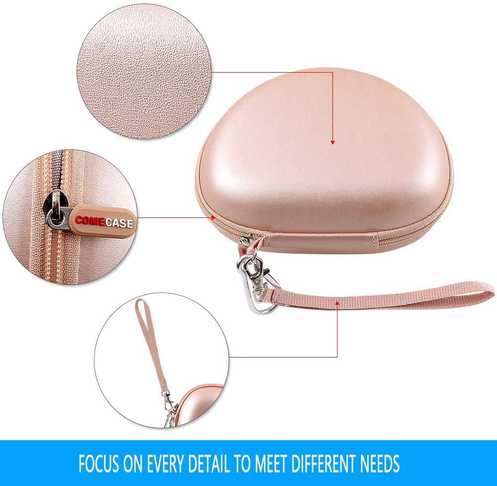 Headphone Case for Picun P26 / for Beats Solo3 2/ for Beats Studio3/ for Elecder I39 On-Ear Headphones More Foldable Bluetooth Wireless Headset (Extra Large) - Rose Gold