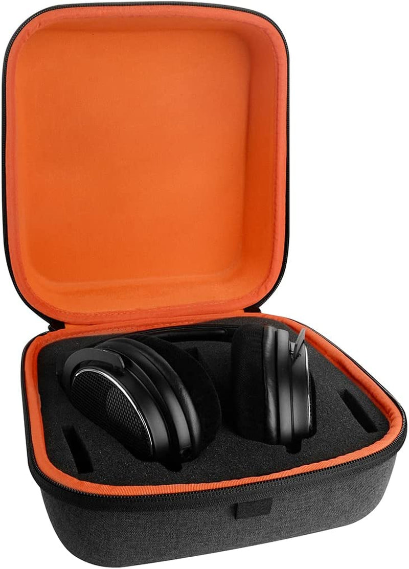 Geekria Shield Case for Large-Sized Over-Ear Headphones, Replacement Hard Shell Travel Carrying Bag with Cable Storage, Compatible with Hifiman HE 1000, SHURE SRH440 Headsets (Dark Grey)