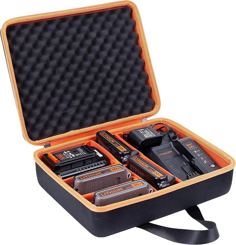 Carrying Case Replacement for Black+Decker 20V/40V Max XR Battery and Charger - Holds 20V 60V 1.3/1.5/2.0/2.5/3.0/4.0-Ah Battery, Charger