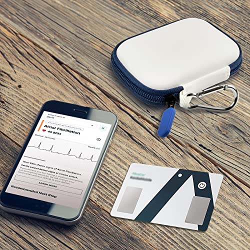 Case Compatible with KardiaMobile Card Personal EKG Monitor. Portable Heart Rate Monitor Card Storage Carrying Bag, Travel Protective Holder Organizer
