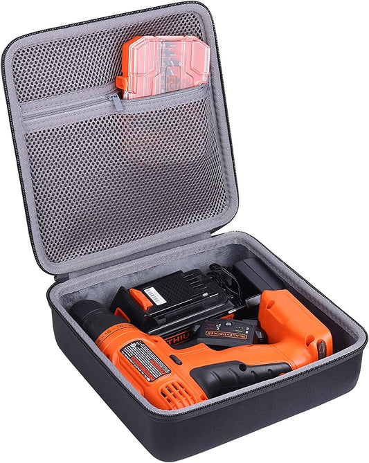 Tourmate Hard Travel Case for Black+decker 8V MAX* Cordless Drill with 43 Piece Accessories (BDCD8HDPK) / GardenJoy Cordless Power Drill Set with