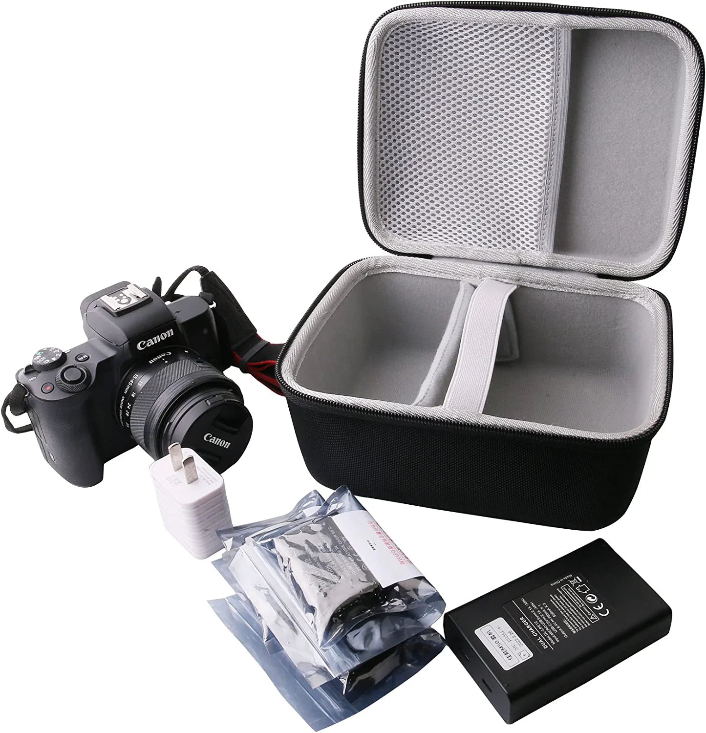 Portable Protective Neoprene Soft Camera Inner Case Cover Bag for Canon EOS  M50 EOSM50 with 4