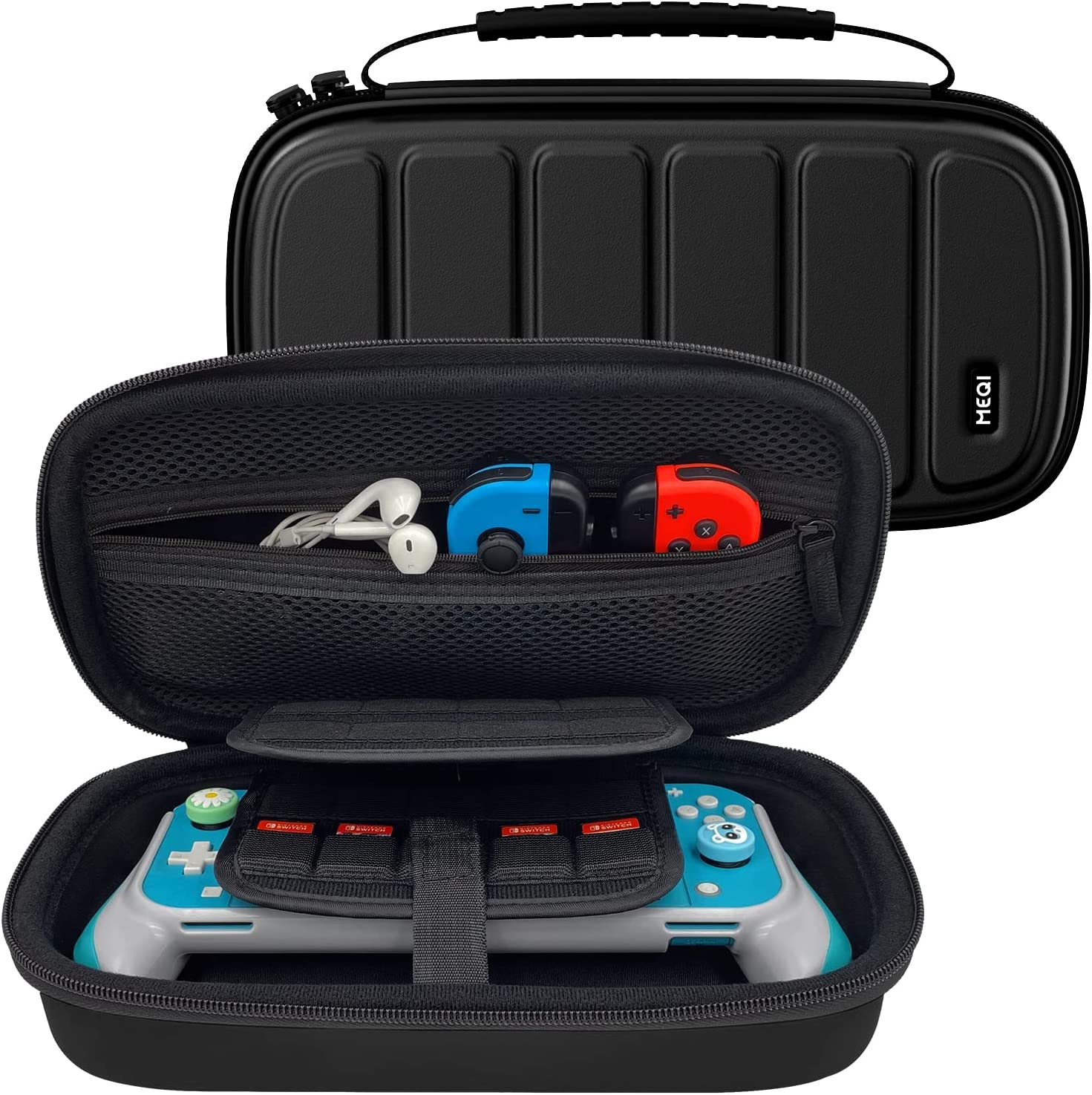 Carrying Case for Nintendo Switch/Oled Model/Switch Lite, Protective Travel Carry Pouch with 20 Game Card Slots & Large Space Pocket