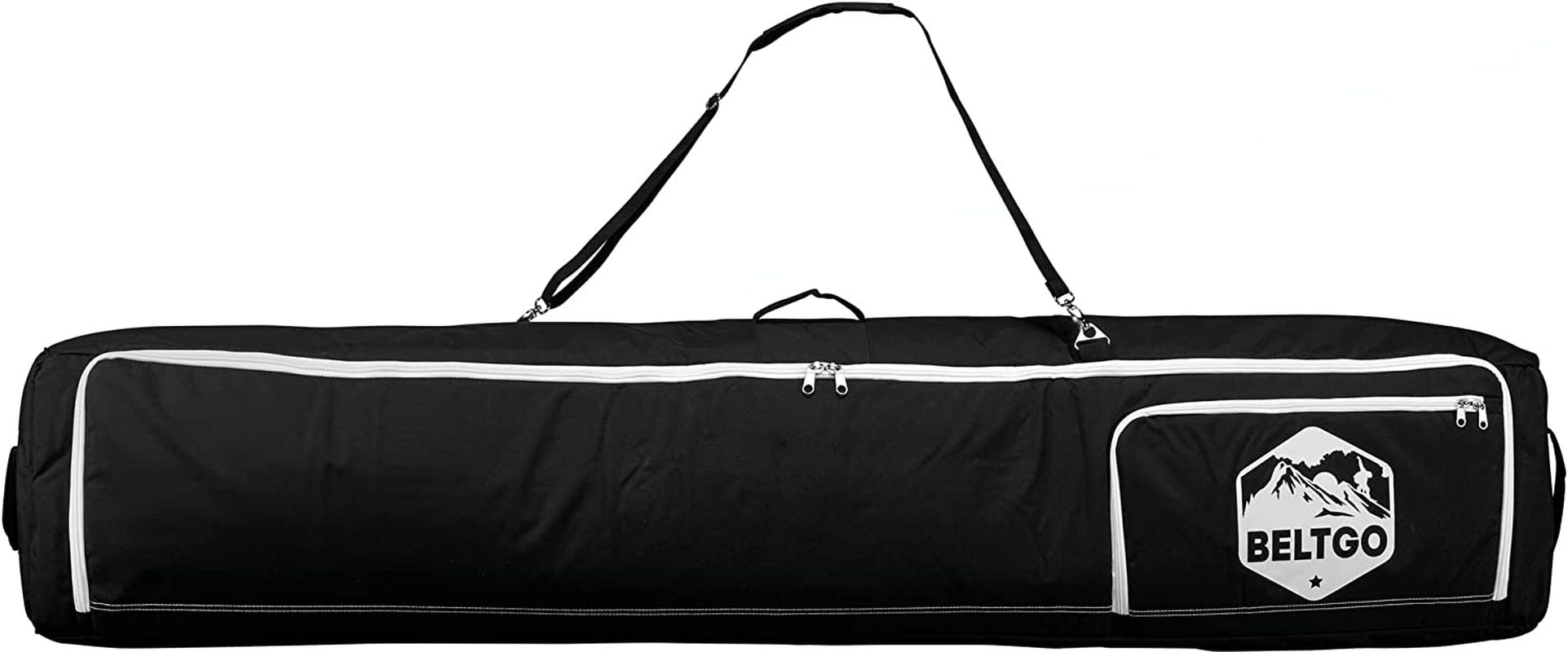 Beltgo Rolling Ski/Snowboard Bag with Wheels for Air Travel - Holds 2 Pairs of Skis