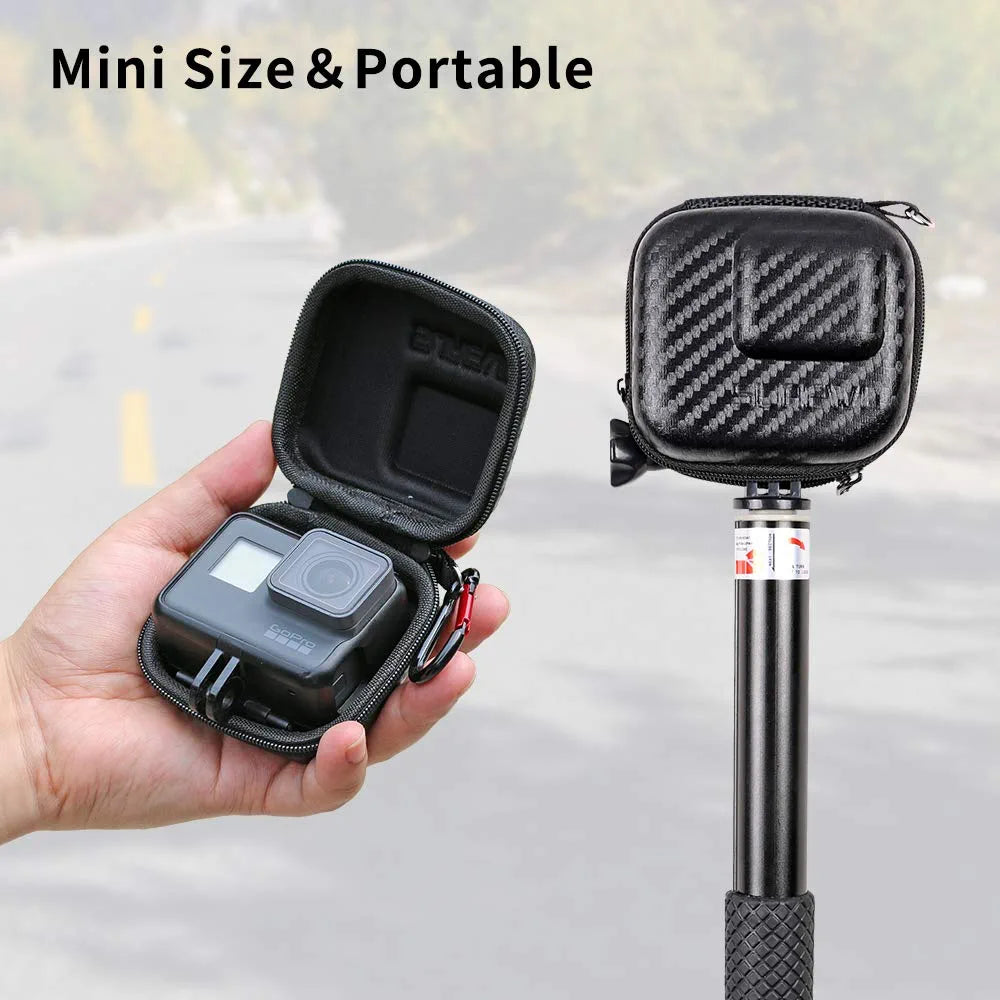 Mini Hard Carrying Case for Gopro Hero 10 Black,Hero 9/8/7/(2018)/6/5 Black,Hard Shell Protective Storage Bag with Surface-Waterproof Compatible with DJI Osmo Action and More
