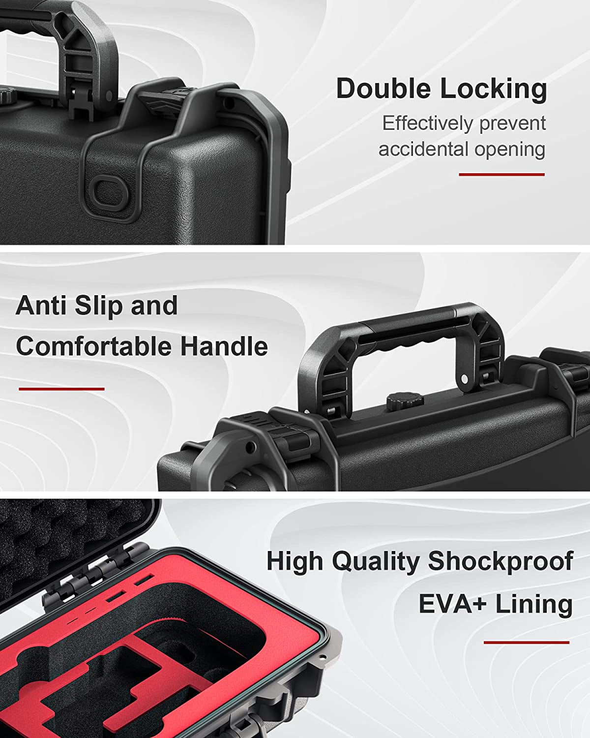 Travel Carrying Case for Steam Deck, Professional Deluxe Waterproof Case Soft Lining Hard Travel Case for Steam Deck and Other Accessories