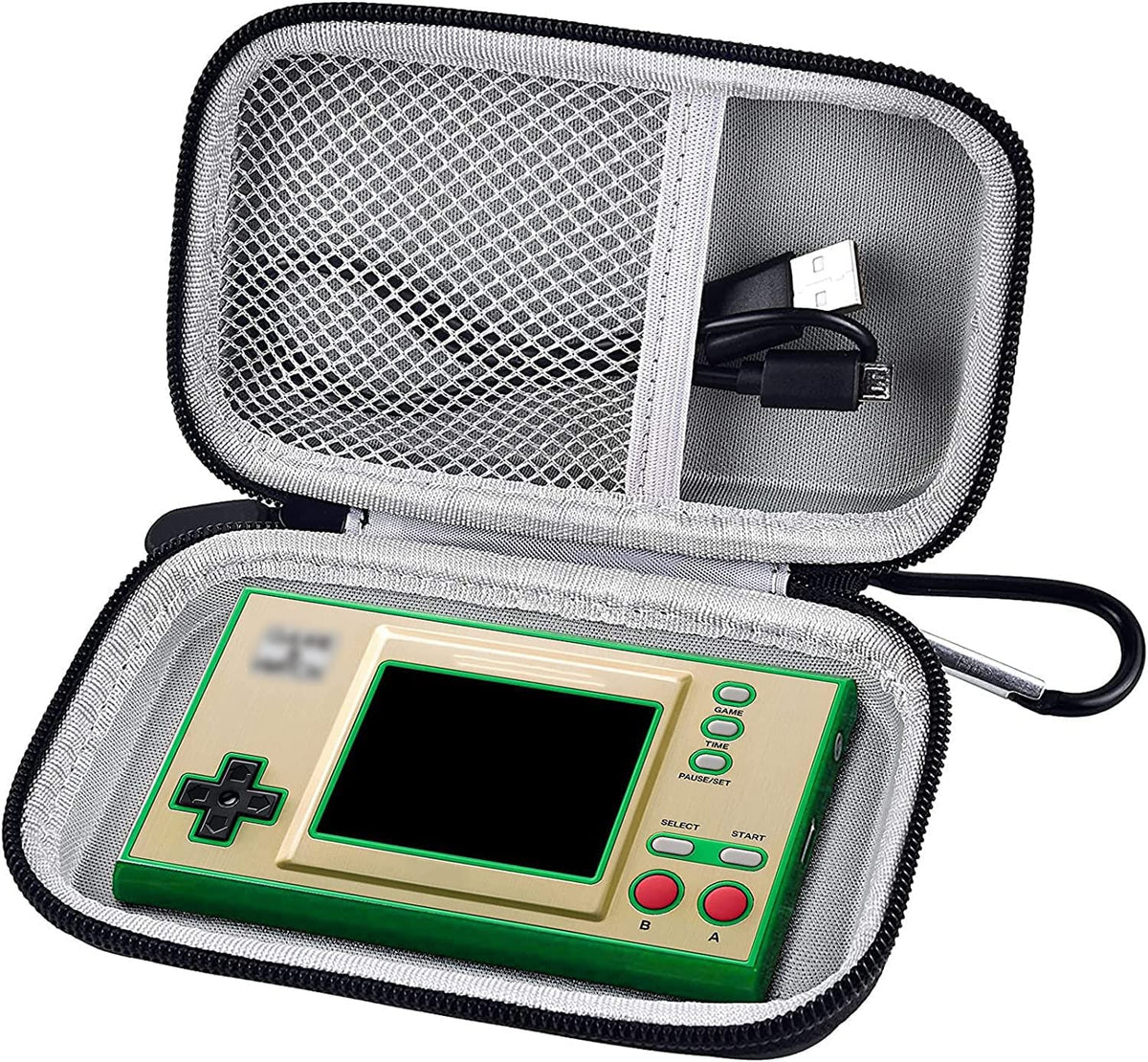 Case Compatible with Game & Watch: for Super Mario Bros, Storage Organizer Bag for Nintendo Game and Watch System : the Legend of Zelda - Box Pouch Only (Black), Not Included the Small Game Console
