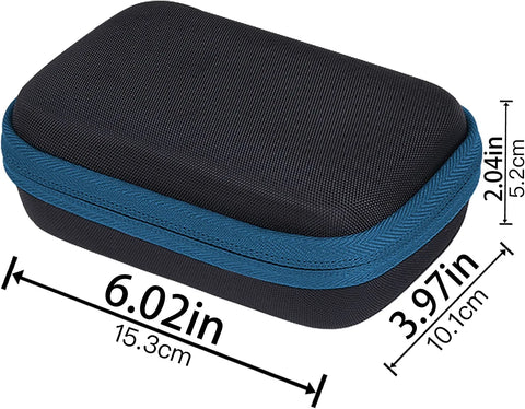 Hard Carrying Case Replacement for JBL GO3 GO 3 Portable Speaker (Black Case + inside Blue)