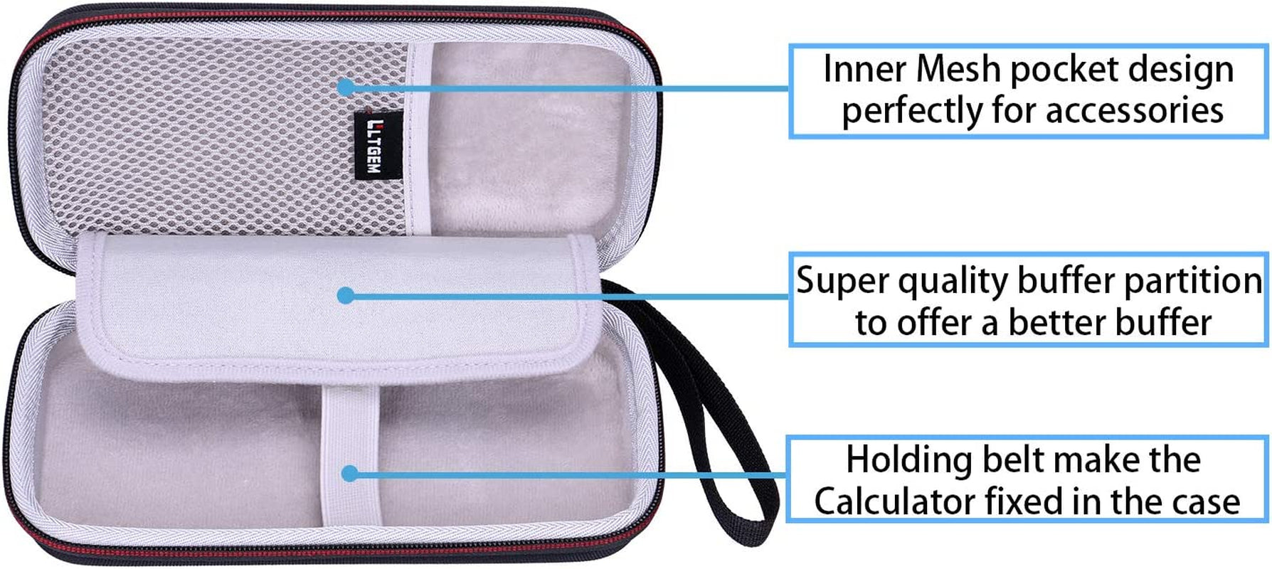 EVA Hard Case for Texas Instruments Ti-Nspire CX &Ti-Nspire CX II Graphing Calculator - Travel Protective Carrying Storage Bag