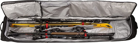 Beltgo Rolling Ski/Snowboard Bag with Wheels for Air Travel - Holds 2 Pairs of Skis