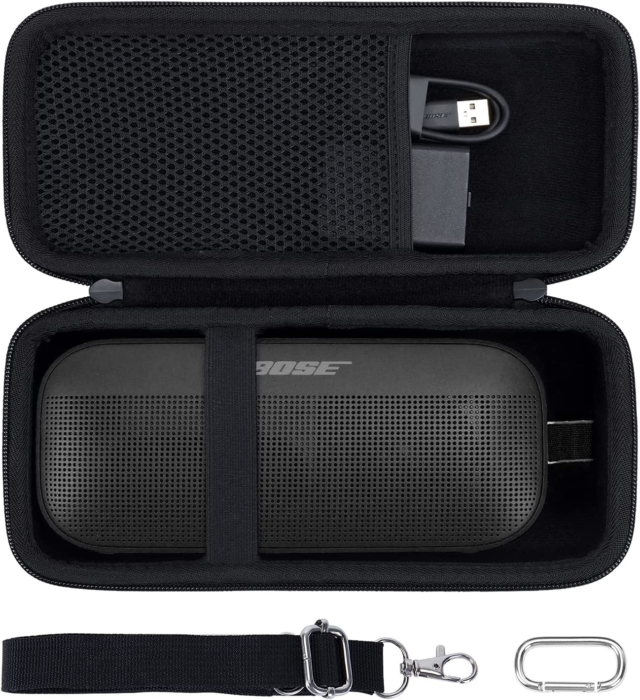 Hard Travel Case Replacement for Bose Soundlink Flex Bluetooth Portable Speaker (Stone Blue Case)