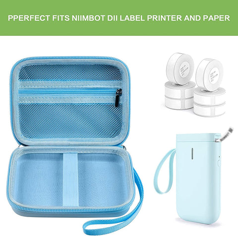 Case Compatible with NIIMBOT D11 Label Printer，Carrying Bag Storage Holder for Phomemo D30 Mini Smart Label Maker Label Printer Machine and Paper
