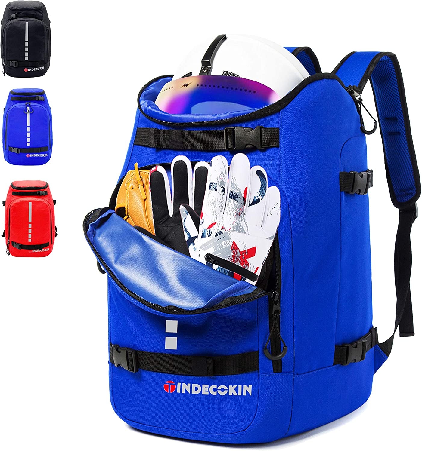 Qiaoqii Ski Boot Bag, Ski and Ski Boot Travel Backpack, 50L Large Capacity Can Accommodate Ski Helmet, Goggles, Gloves, Snowboard and Other Accessories