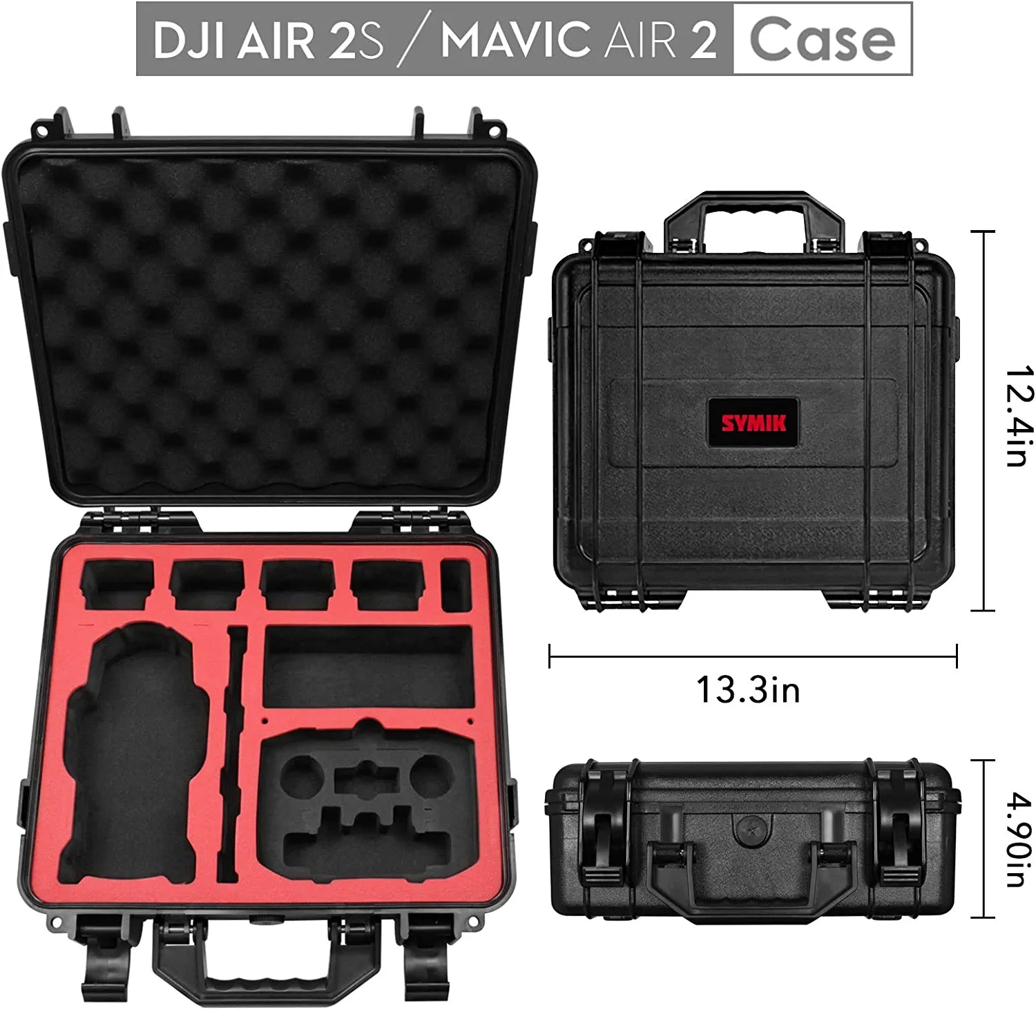 Waterproof Hard Carrying Case for DJI Air 2S / Mavic Air 2 Drone / Fly More Combo; Rugged Professional Case with Complete Protection