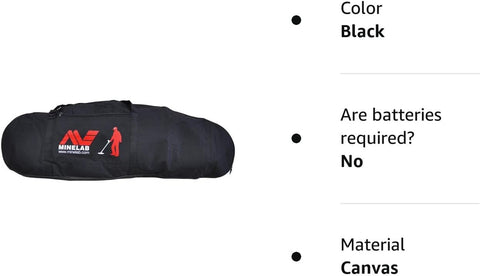 Minelab Large Black Padded Detector Carry Bag for Metal Detector