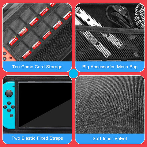 Switch Carrying Case Compatiable for Nintendo Switch Case Portable Travel Carry Case Compatible with Switch Console & Accessories