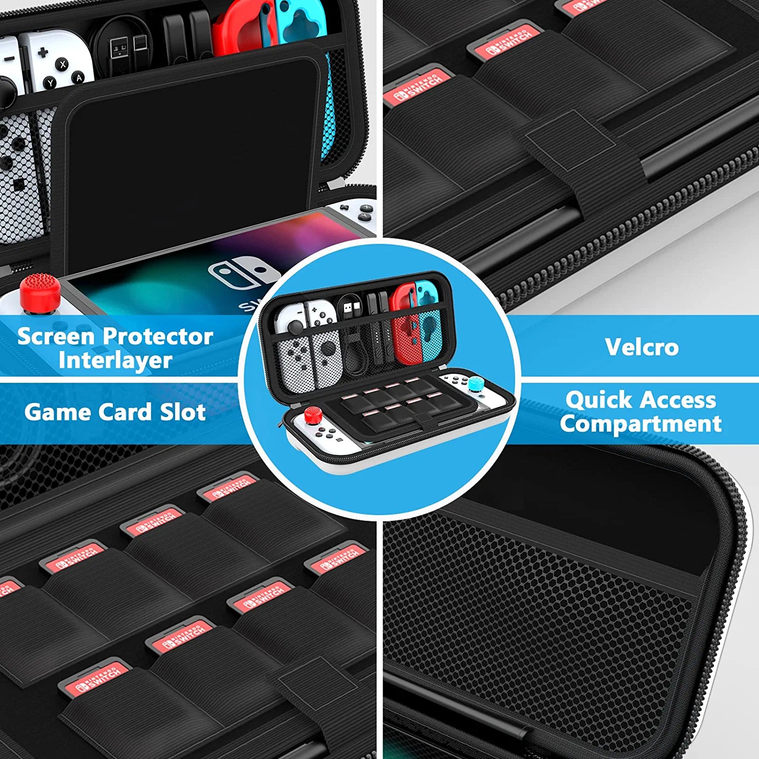 Carry Case Compatible with Nintendo Switch & Nintendo Switch OLED Model 2021 and Accessories