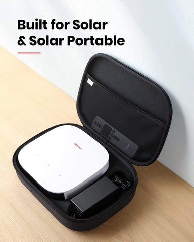 Nebula Solar/Solar Portable Official Carry Case, Nebula by Anker, Polyurethane Leather, Soft Ethylene-Vinyl Acetate Material, Splash-Resistance, Premium Protection Projector Travel Case