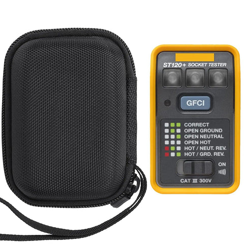 Hard Carrying Case Replacement for Fluke ST120 / ST120+ GFCI Socket Tester