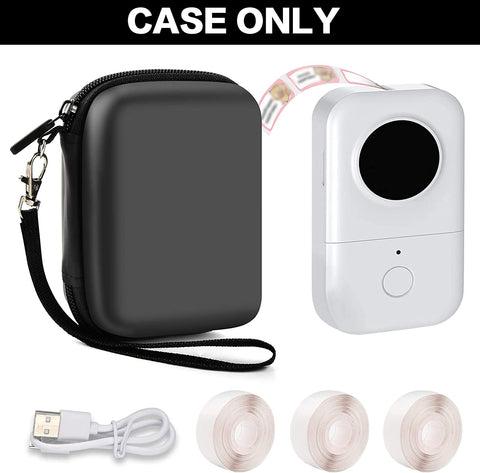 Case Compatible with Phomemo D30 D35 Label Maker, for JADENS D11 for Memoking for COLORWING for SUPVAN Mini Labeler Sticker Labler Maker Storage Holder Tape Paper Roll & USB Cable (Box Only)