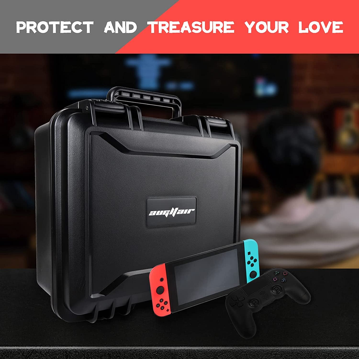 Hard Case for Nintendo Switch / Switch OLED Lite Model Console Pro Controller & Accessories | Waterproof Dustproof Shatter Resistant