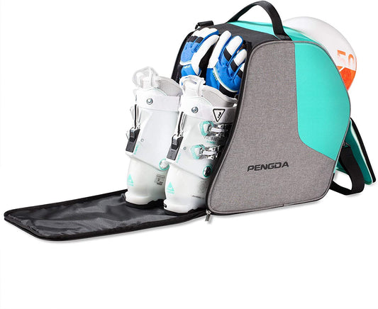 PENGDA Ski Boot Bag -Ski Boots Snowboard Boots Bag Waterproof Travel Boot Bag for Ski Helmets, Goggles, Gloves, Ski Apparel & Boot Storage(2 Separate Compartments)