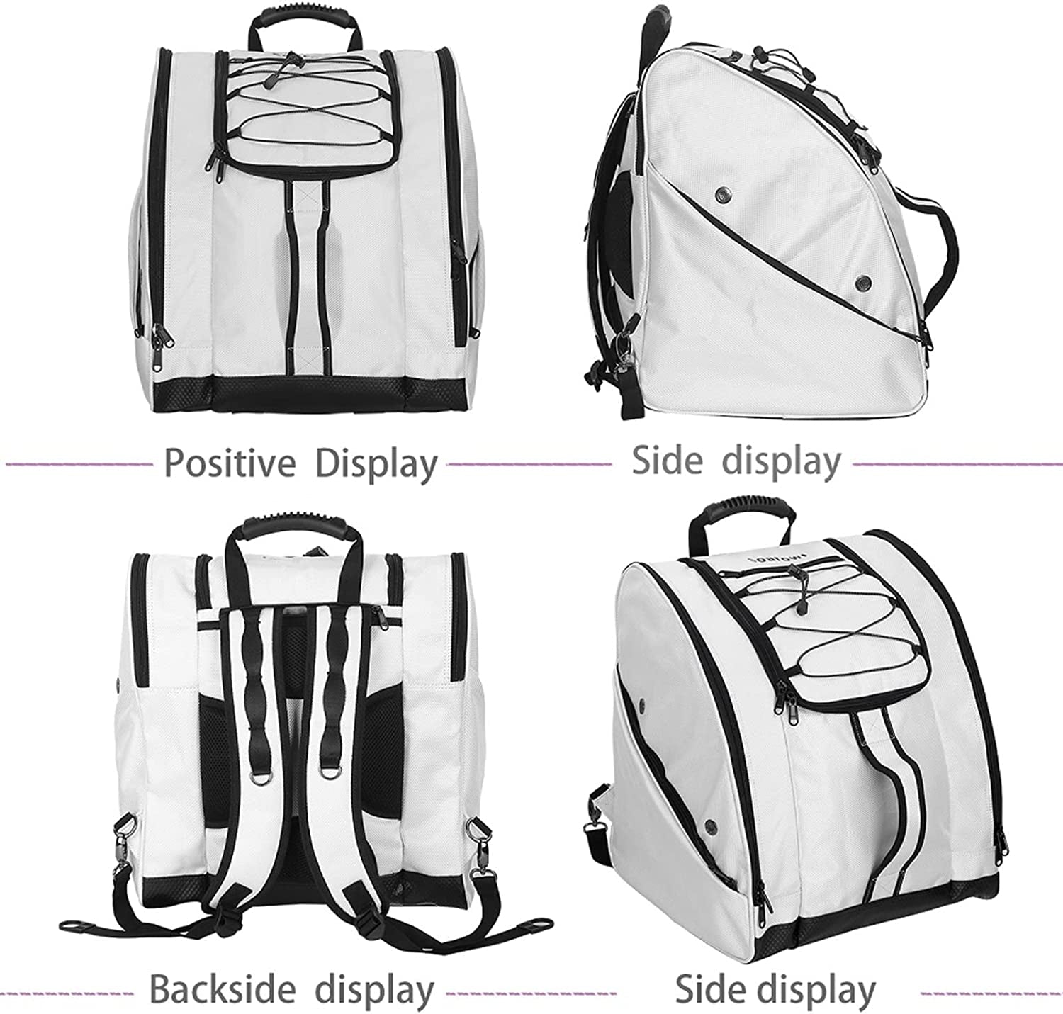 Soarowl Ski Boot Bag –Skiing Travel Luggage, Excellent for Travel with Waterproof Exterior & Bottom - for Men, Women and Youth