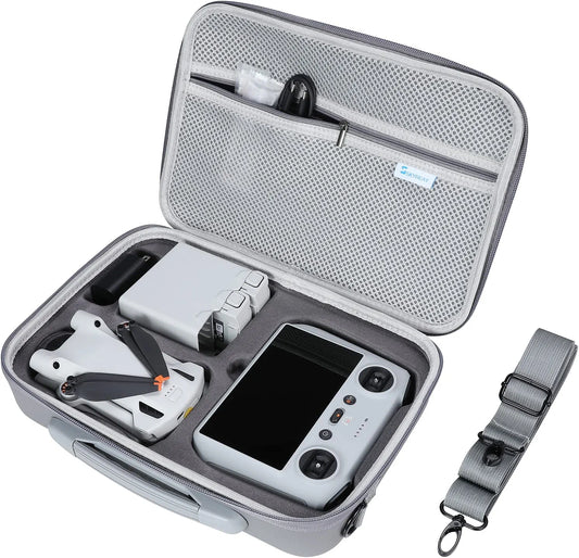 Portable PU Leather Storage Case for Mini 3 Pro RC, Shoulder Bag for DJI Mini 3 Pro RC Accessories