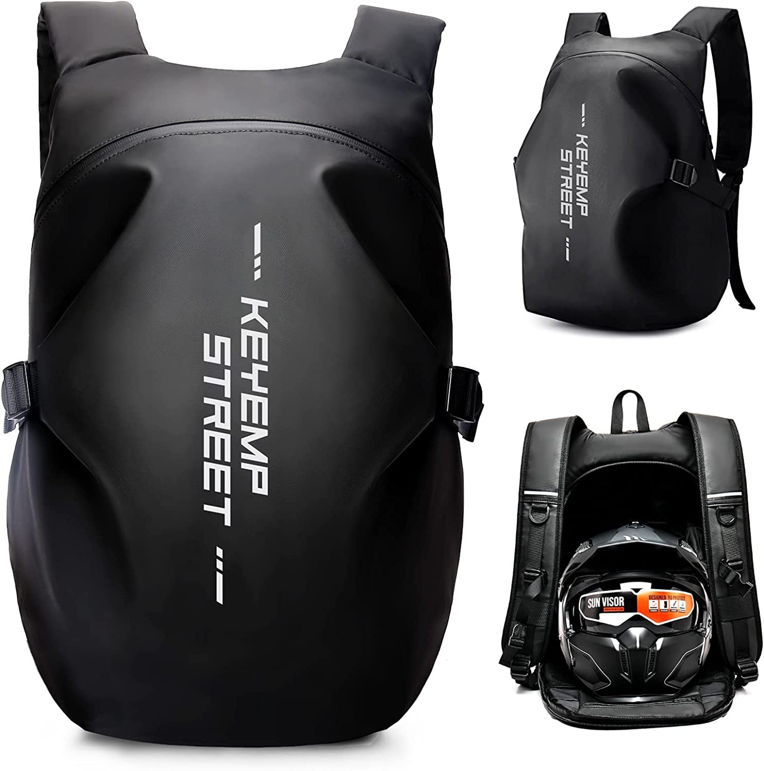 WEPLAN Motorcycle Backpack,Waterproof Helmet Backpack for Men,Motorcycle Accessories,Travel Backpack