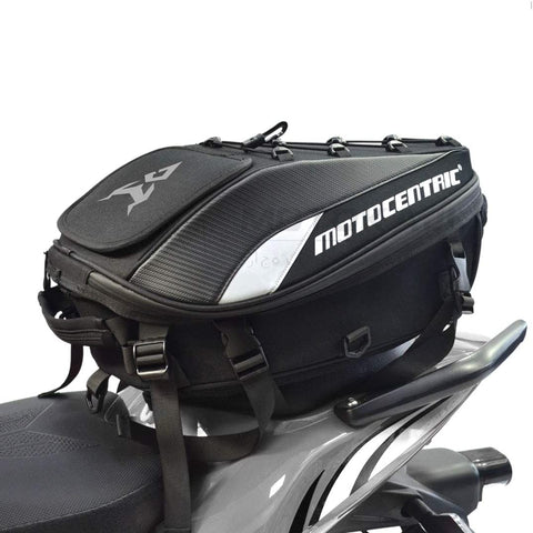 Motorcycle Seat Tail Bag Backpack Dual Use Motorbike Rear Seat Bag Motorcycle Waterproof Helmet Bag (Gray)