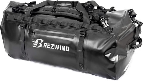 Brezwind Heavy Duty Waterproof Duffel Bag - Large Capacity, Durable Straps and Handles, Perfect for Boating, Motorcycling, Hunting, Camping, Kayaks, Jet Ski and Any Kind of Travel