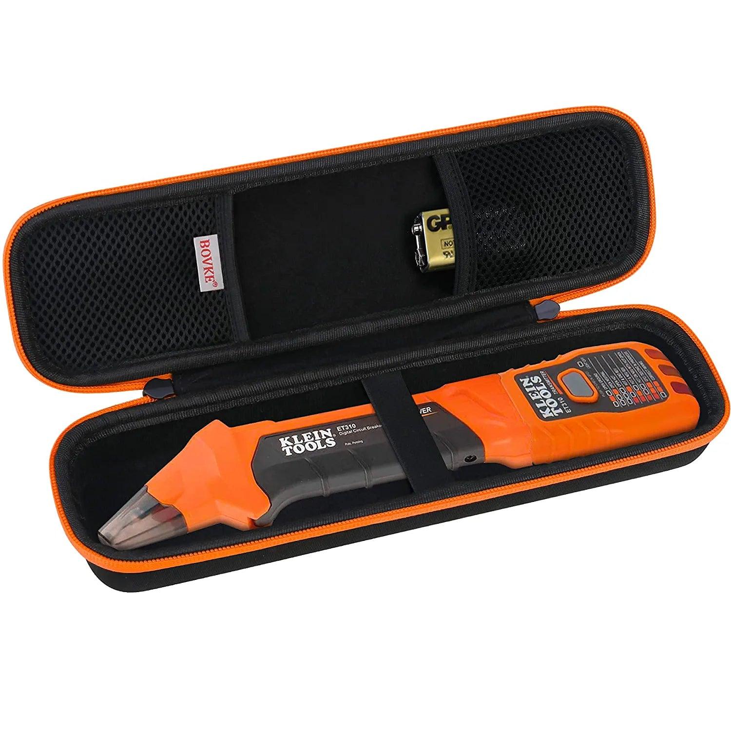 Circuit Testers Case Compatible with Klein Tools ET310 AC Circuit Breaker Finder Integrated GFCI Outlet Tester, Extra Mesh Pockets for Battery and Small Accessories