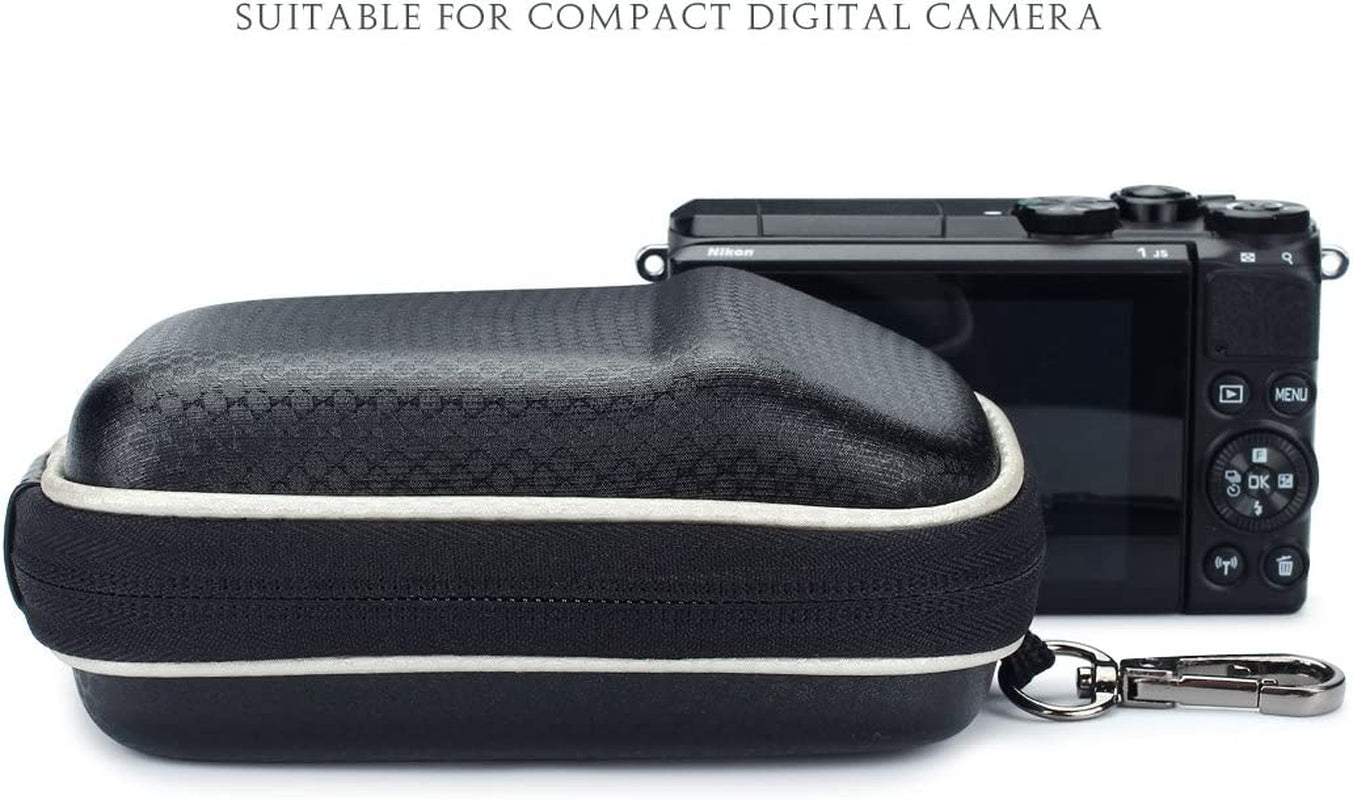 Hard EVA Shock Resistant Compact Digital Camera Case Carrying Protective for Canon Powershot SX730 HS G9 X Nikon COOLPIX A900 W100 Panasonic Lumix DMC TZ80 Sony Cyber-Shot DSC WX500 HX90 RX100, Black